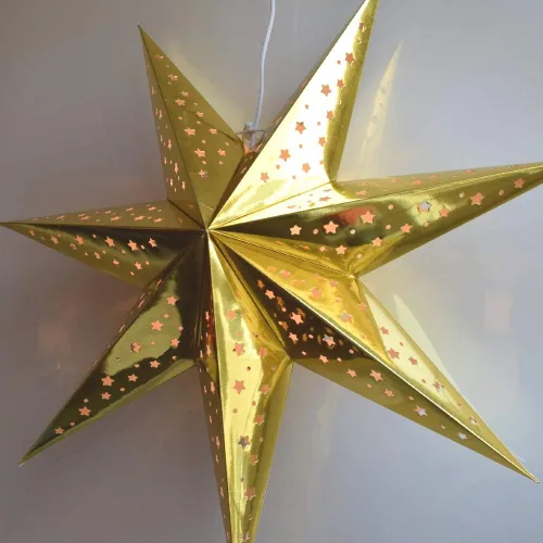 Miniatura 3 de Increíbles faroles de papel de primera, estilo estrella para decorar