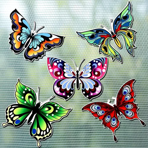 Miniatura 7 de Eaasty 10 Piezas Imanes de Mariposa para Puerta de Malla Imanes de Doble Cara para Puerta de Malla Adhesivos Magnéticos Flexibles Protector