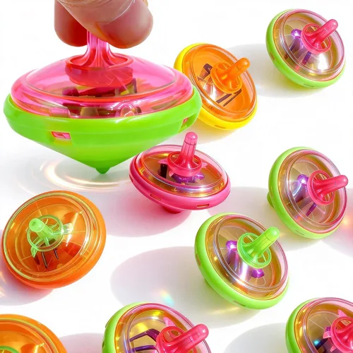 Miniatura 3 de PROLOSO 100 piezas iluminan para arriba Spinning Tops LED intermitentes con giroscopio