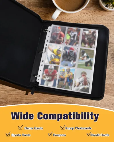 Miniatura 8 de Carpeta de tarjetas de fútbol con 9 bolsillos, soporte para tarjetas de fútbol, carpeta de tarjetas coleccionables, álbumes de tarjetas