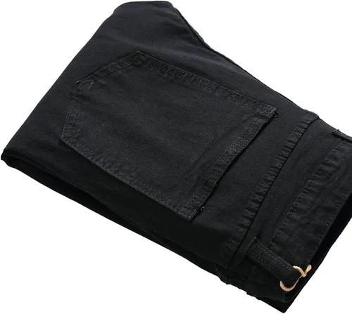 Miniatura 3 de Pantalones de mezclilla ajustados para hombre, rasgados, elásticos, desgastados, pierna cónica, desgastados, pantalones de mezclilla para hombre