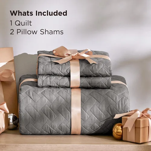 Miniatura 7 de Bedsure Colchas de tamaño individual – Colchas ligeras de tamaño individual con patrón de tejido de cesta, ropa de cama suave, colcha de edredón