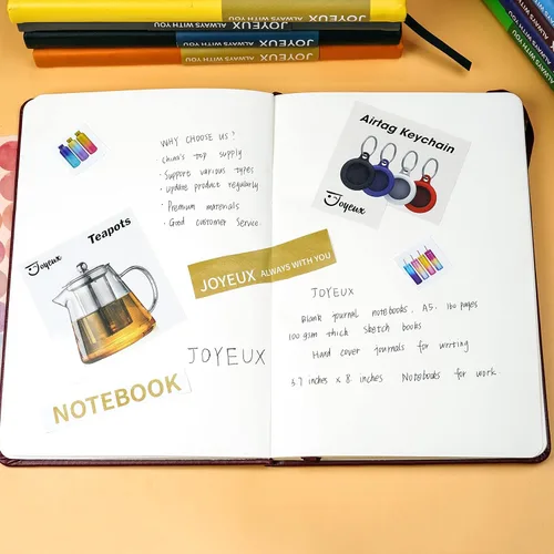 Miniatura 4 de JOYEUX - Libreta en blanco tipo diario, A5, 160 páginas, libros de bocetos gruesos de 100 Gsm, diario de tapa dura para escribir, 5.7 x 8 pulgadas