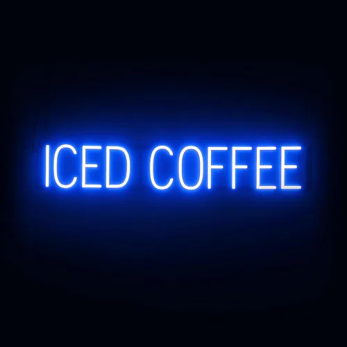 Miniatura 11 de SpellBrite Letrero WI-FI Letrero relacionado con café con aspecto de neón, fuente de luz LED azul 15.4 x 6.3 pulgadas