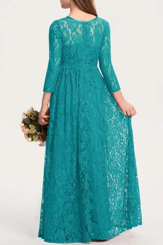 Miniatura 4 de HOSIKA Vestido elegante de encaje bohemio para niñas de 6 a 12 años