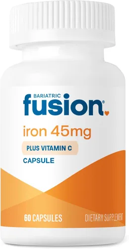 Miniatura 8 de Bariatric Fusion Suplemento de hierro de 60 mg con vitamina C Cápsula fácil de tragar Vitaminas fumarato ferroso para mujeres y hombres Sin