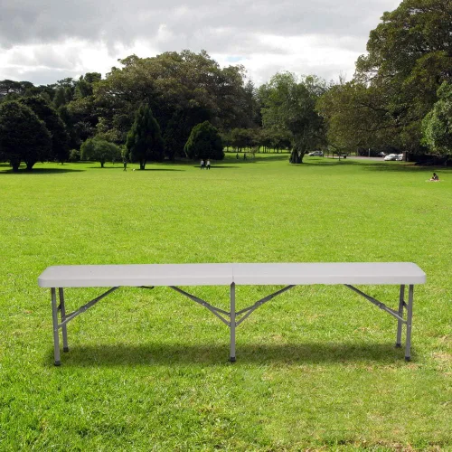 Miniatura 2 de VINGLI Paquete de 4 asientos plegables portátiles de plástico de 6 pies, banco plegable para deportes, fútbol; asiento plegable para picnic, fiesta