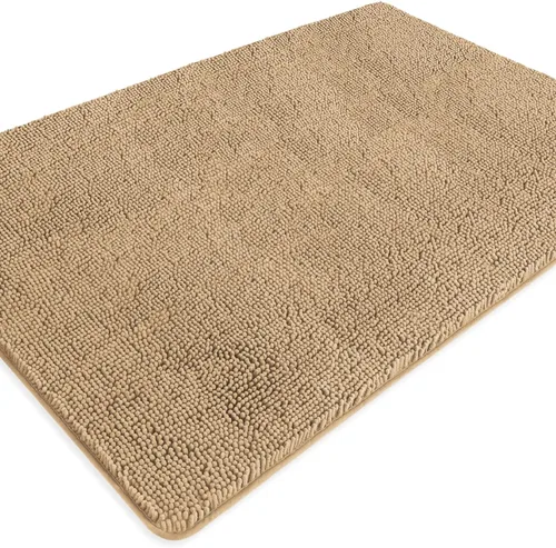 Miniatura 634 de Alfombra de baño pequeña de 12 x 18 pulgadas, lavable y absorbente, antideslizante, alfombra de baño de felpilla gruesa y suave para baño, ducha