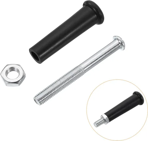 Miniatura 4 de uxcell Manijas de sujeción con abrazadera Perillas de tornillo Mango M10x15mm Roscado Plástico Metal Manija Giratoria Grip