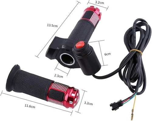 Miniatura 2 de Yosoo - Funda para empuñaduras de bicicleta con interruptor de velocidad de 3 velocidades con pantalla LED, mango de acelerador Sn para ciclo