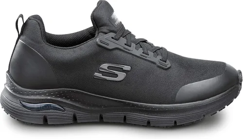 Miniatura 3 de Skechers Zapato de trabajo Jake, para hombre, estilo atlético deslizante, antideslizante, con puntera suave