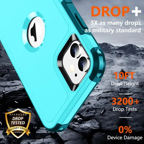 Miniatura 2 de SPIDERCASE Funda a prueba de golpes para iPhone 11, [protección contra caídas de grado militar de 10 pies] Funda de protección de cuerpo completo