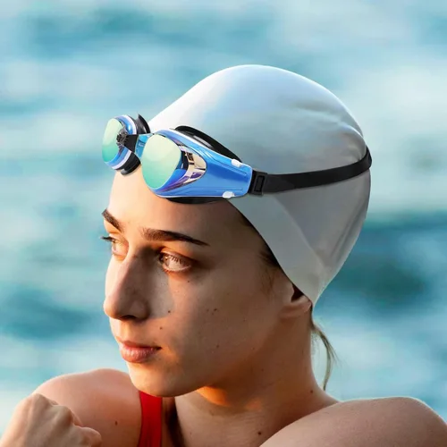 Miniatura 8 de Body+ Gafas de natación para miopes, gafas de natación con lentes ópticas con espejo/sin espejo para miopía, antivaho para hombres y mujeres adultos