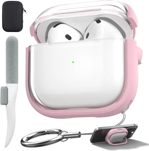 Miniatura 16 de Valkit Funda compatible con AirPods Pro, transparente con kit de limpieza, funda protectora de TPU suave para AirPods Pro Gen 2nd/1st 2023/2022/2019