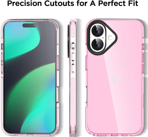 Miniatura 197 de AICase Funda protectora para iPhone 16 compatible con iPhone 16, delgada, ligera, transparente [no amarillenta] Diseño vibrante