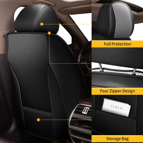 Miniatura 2 de AOMSAZTO Fundas de asiento de automóvil, 2 unidades, ajuste frontal para Toyota RAV4 2007-2018, funda de asiento de automóvil, protector de asiento