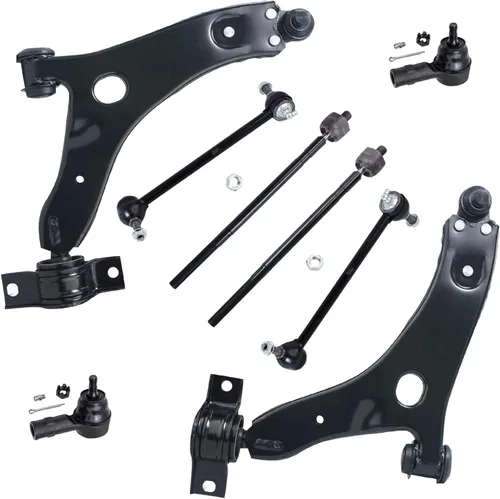 Miniatura 261 de Detroit Axle - Kit de brazos de control de extremo delantero de 8 piezas para Dodge Dakota 00-04, Durango 00-03, 4 brazos de control superior e