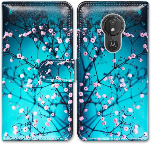Miniatura 20 de Bcov Funda para Moto G7 Power/Moto G7 Supra, Colorida Libélula Funda de Cuero Flip Funda con Ranura para Tarjeta Titular Kickstand para Motorola