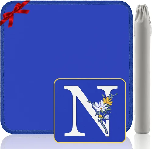 Miniatura 45 de Tapete Mahjong para mesa, neopreno antideslizante con reducción de ruido, 32.4 x 32.4 pulgadas, azul, perfecto para mahjong americano, póker