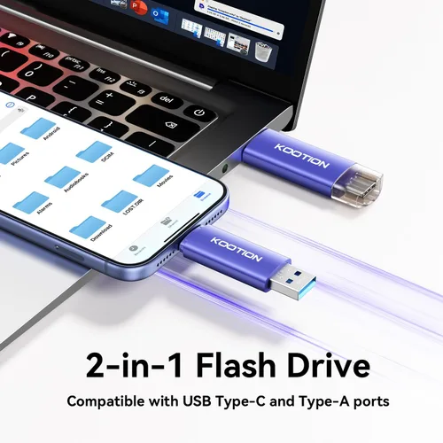 Miniatura 2 de 16GB Type-C Flash Drive 10-Pack, KOOTION 2-in-1 USB-A&USB-C 2.0 Dual Drive OTG, Memory Stick for Android Smartphone/Tablet/PC
