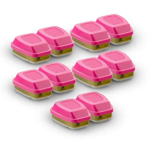 Miniatura 2 de 3M 60926 P100 - Cartuchos multigas/vapor (5 pares, 10 filtros) para respiradores 3M 6000, 6500, 7500, 7800S, FF-400 y Scott AV-3000 (SureSeal/HT)