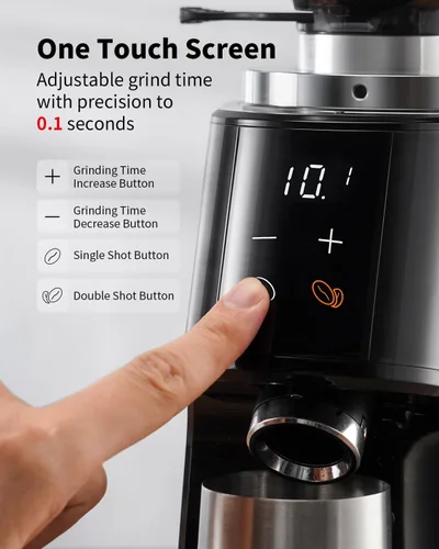 Miniatura 5 de SHARDOR Molinillo de café profesional de 64 mm con muelas con 100 ajustes de molienda y cámara totalmente metálica, molinillo de granos de café