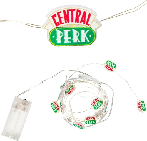 Silver Buffalo Friends Central Perk Juego de 20 luces de cuerda decorativas en forma de taza, de 7 pies de largo, alimentadas por batería (pilas no