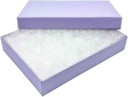 Miniatura 16 de TheDisplayGuys - Paquete de 25 cajas de regalo de cartón kraft #53 con relleno y tapa de algodón, color rosa, (5.4 x 3.9 x 1.0 pulgadas)