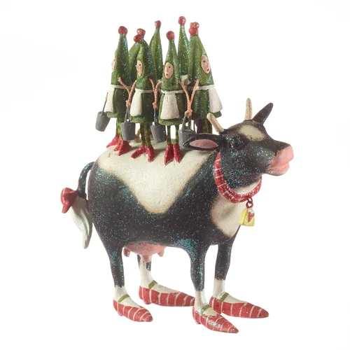 Miniatura 8 de MACKENZIE-CHILDS Patience Brewster - Adorno de Navidad de 12 días, adorno colgante decorativo para árbol de Navidad, 12 señores saltando