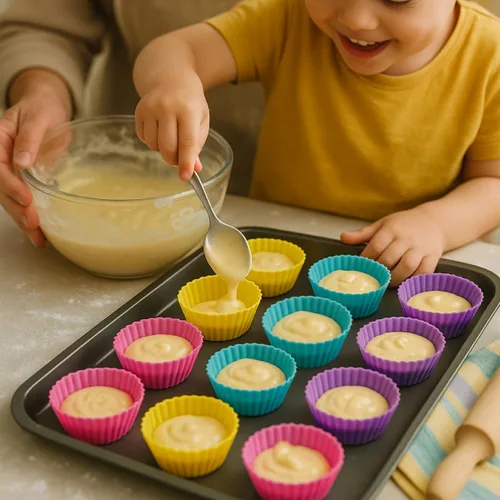 Miniatura 5 de Mrs. Anderson's Baking Tazas de silicona para muffins Marrón