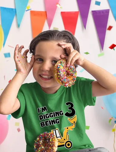Miniatura 2 de Tstars Camisa de tercer cumpleaños para niños pequeños de 3 años de edad fiesta de construcción