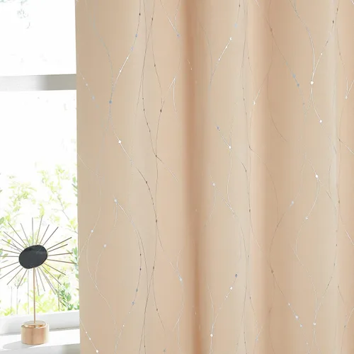 Miniatura 115 de NICETOWN Paneles de Cortinas Opacas para Dormitorio - Tratamiento de Ventanas con Aislamiento Térmico, Ojales Sólidos, Cortinas Opacas con Diseño
