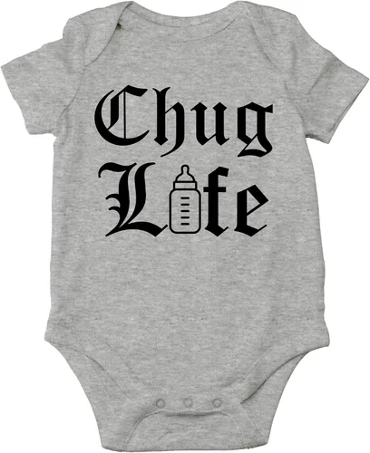 AW Fashions Chug Life - Body para bebé divertido, lindo y cómodo - Ropa de moda para recién nacidos