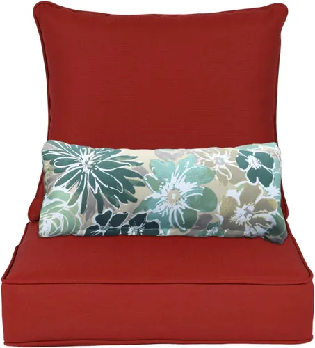 Miniatura 27 de Aoodor Cojín para silla de exterior, 22 x 24 pulgadas, resistente al agua, resistente a la decoloración, cojines de asiento de patio con funda