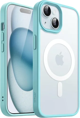 Miniatura 28 de JETech Funda magnética para iPhone 15 de 6.1 pulgadas, compatible con MagSafe, translúcida mate, delgada, a prueba de golpes, color negro