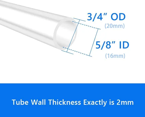 Miniatura 22 de Quickun - Tubo de silicona pura, 3/4" de diámetro interno x 1" de diámetro externo; tubo de grado alimentario para alta temperatura, manguera