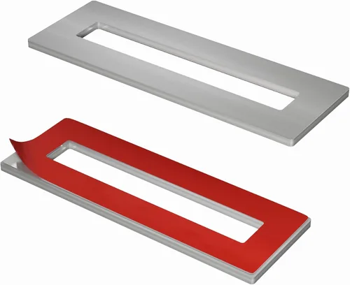 Miniatura 9 de HRX STQ - Manija corredera de aluminio para puerta de granero, borde autoadhesivo para puertas de armario de bolsillo, sin tornillos, despegar