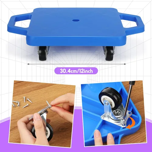 Miniatura 6 de Deekin 16 patinetas con asas, ruedas de plástico para niños, actividades físicas en interiores o exteriores, equipo deportivo y de juego