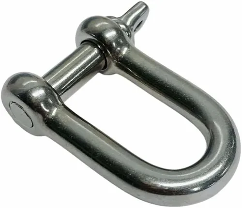 Miniatura 3 de 10 pieza 5/32" Cadena D Grillete de acero inoxidable con tornillo Pin 150 Lb