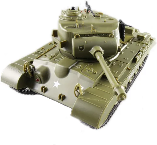 POCO DIVO Pershing M26 Tanque Pesado US RC Infrarrojos Batalla Panzer 2.4Ghz Modelo a Escala 1/30 Vehículo Militar con Luces de Sonido