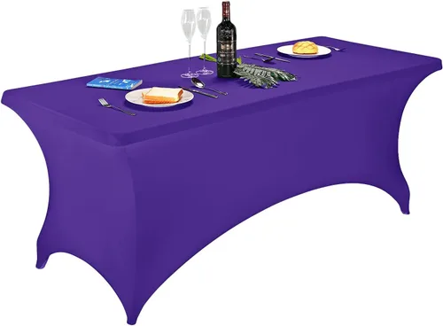 Miniatura 184 de FORLIFE - Funda de mesa de elastano, mantel ajustado de 4 pies para mesas rectangulares, funda elástica para patio, universal para bodas, banquetes