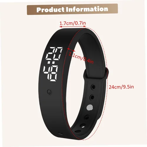Miniatura 7 de Pulsera de alarma vibratoria con vibración silenciosa, reloj de pulsera impermeable para personas que duermen pesadas, estudiantes y niños, diseño