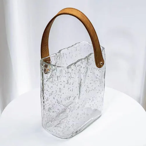 Miniatura 8 de Jarrones luminosos de cristal hechos a mano, adornos de escritorio, estación de propagación, soporte para plantas para decoración del hogar y boda