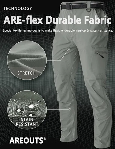 Miniatura 40 de Pantalones de senderismo para hombre, ligeros, resistentes al agua, de secado rápido, pesca, viajes, campamento, al aire libre, transpirables