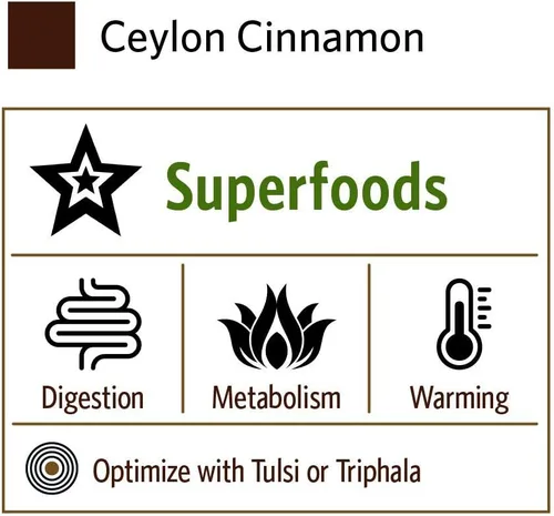 Miniatura 7 de ORGANIC INDIA Ceilán - Suplemento de hierbas de canela - Vegano, sin gluten, Kosher, certificado orgánico USDA, sin OMG, 90 cápsulas