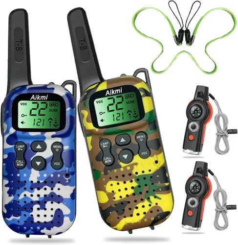Miniatura 11 de Juguetes para niños Walkie Talkies para niños de 5, 6, 7, 8 años, juego de simulación, policía, militar, caza de espías, campamento, juguetes al Azul