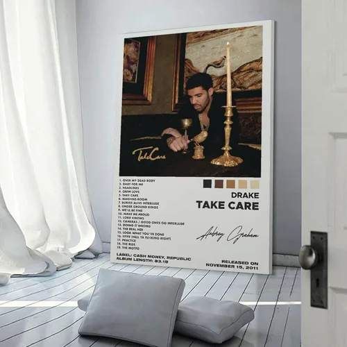 Miniatura 3 de Pósteres de portada de álbum Take Care para decoración estética de pared, pinturas en lienzo, decoración de pared, decoración del hogar, decoración