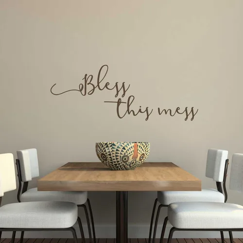Miniatura 2 de Calcomanía de pared con frase "Bless This Mess" («Bless This Mess»)