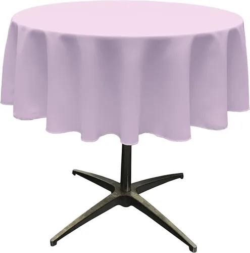 Miniatura 89 de LA Linen - Mantel redondo lavable de popelina de poliéster, resistente a manchas y arrugas, 51", mantel de tela para comedor, cocina, fiesta, Negro