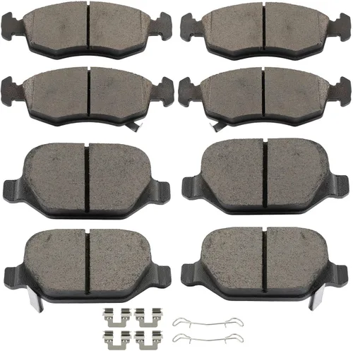 Miniatura 25 de SCITOO Juego de pastillas de freno de cerámica delanteras y traseras D374 D465 para Acura CL 1997-1999, Honda Civic 2002-2003 2006-2011, para Honda
